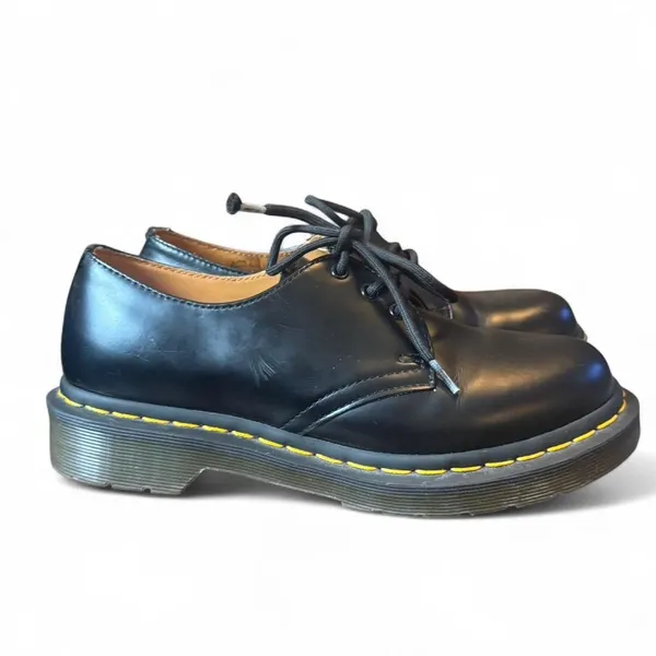 Dr. Martens 1461 Black Leather Oxford Shoes Women’s Size 6 AirWair 3 Eye Lace Up - Image 2