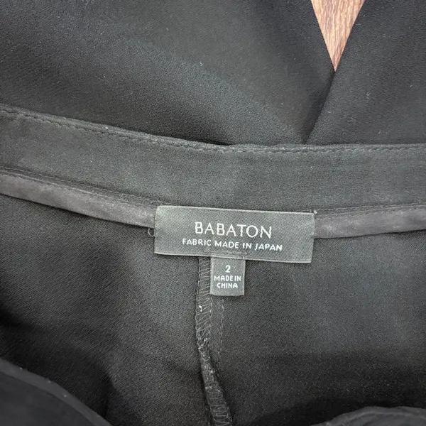 Babaton Aritzia Black Wide Leg Capri Trouser Pants Women's Size 2 Travel Career - Image 3