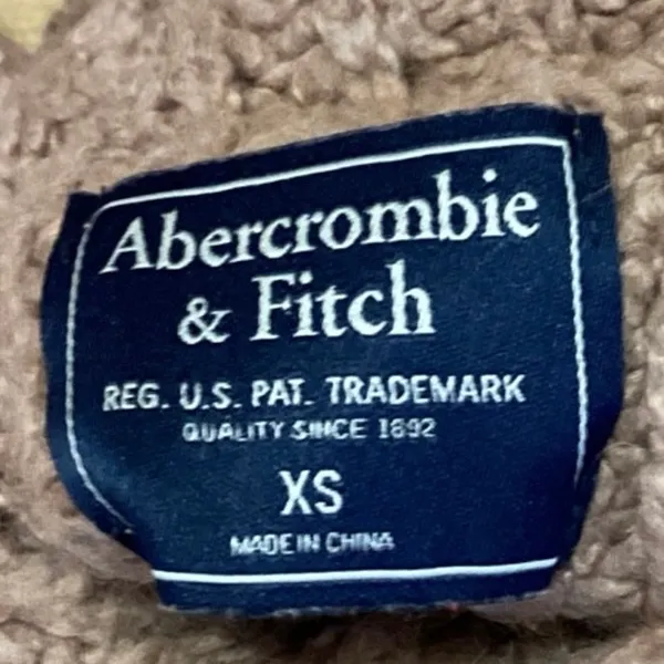 Abercrombie & Fitch Brown Wool Knitted Turtleneck Long Sleeve Sweater Top Sz XS - Image 3