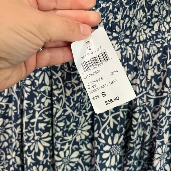 Windsor Blue & White Floral Maxi Dress Size Small‎ - Image 10