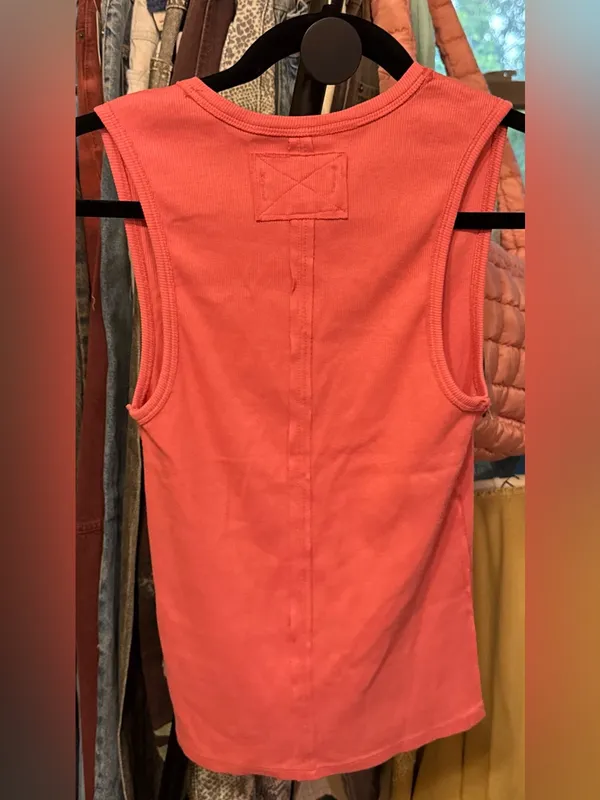NWOT Free People We The Free Neria Tank - vintage rosey - rose pink - medium - Image 9