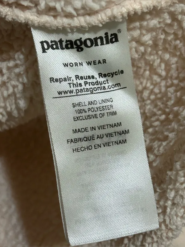 Patagonia Los Gatos Light Pink Quarter Zip Pullover Sweater Women’s Size Small - Image 9