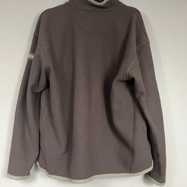 Life is Good Tan/Brown Fleece Zip Up Jacket Size Medium - Image 6
