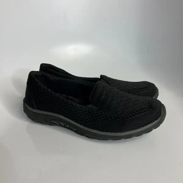 Skechers Reggae fest willow slip on shoes black flats women's size‎ 5.5 casual - Image 3