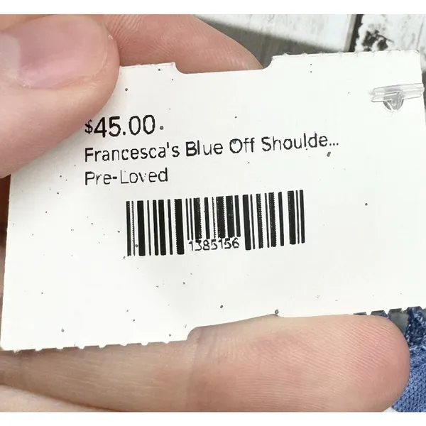Francesca’s Dress Women Size M Periwinkle Off‎ Shoulder Blue Lace Mini Fairy - Image 3