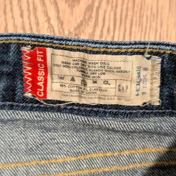 Gap 1969 Bootcut Jeans Womens 4 Long Tall Dark Faded Wash Denim Stretch‎ Classic - Image 2