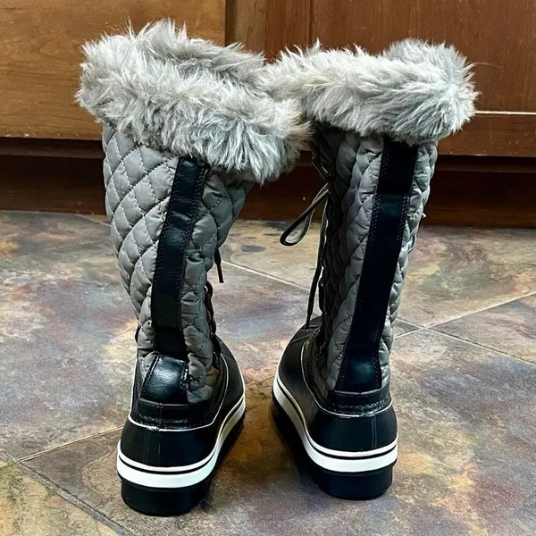 Womens Winter Boots Faux Fur Warm Insulated Water Resistant 7.5 - Image 2