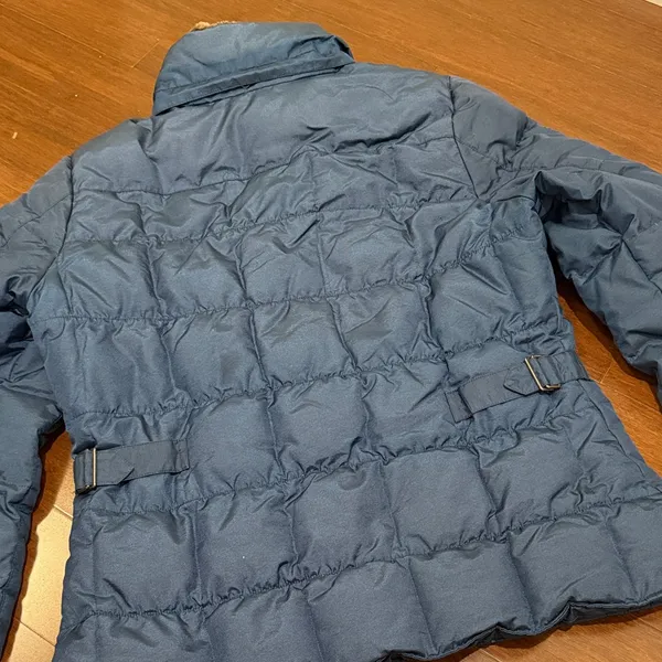Eddie Bauer Navy Puffer Jacket with Fur - Image 7