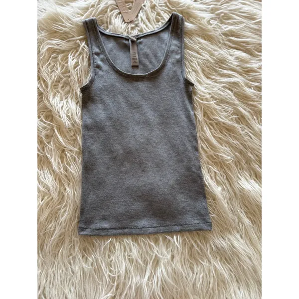 Skims Soft Lounge Tank Top Heather Grey Size XS - Image 6