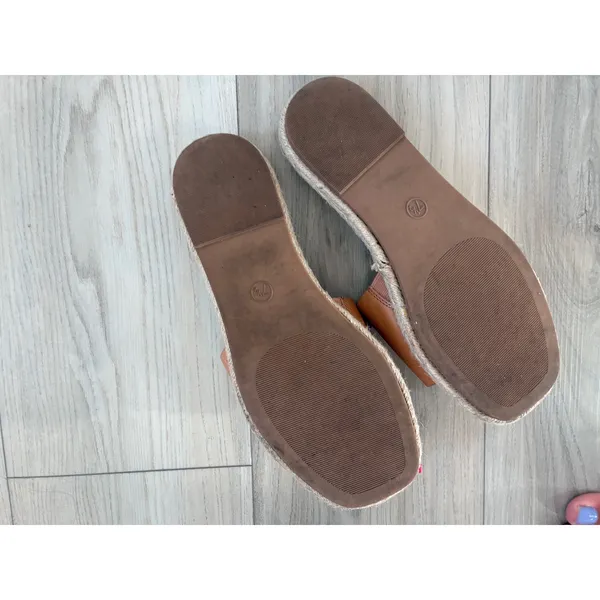 Universal Thread Womens Cognac Brown Espadrille Slide Sandals Square Toe 7.5 - Image 2