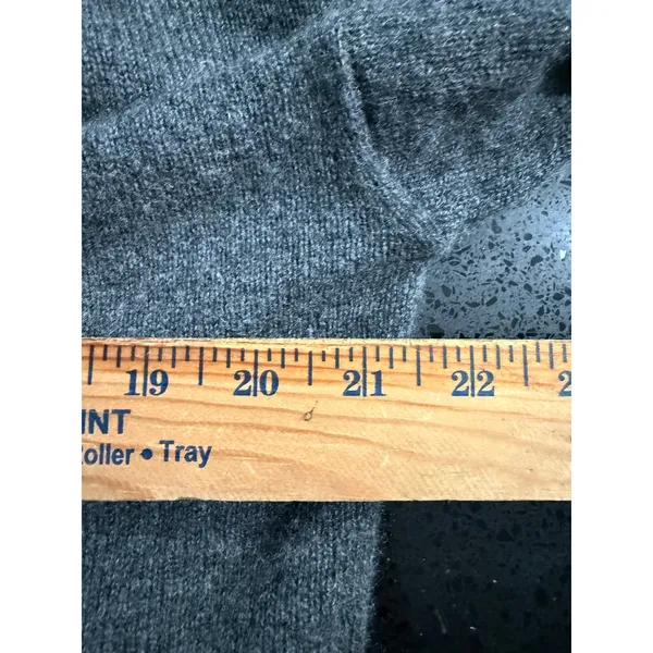 Theory Karenia‎ L Cashmere Sweater Womens Small Charcoal Grey Crew Neck I0718706 - Image 6