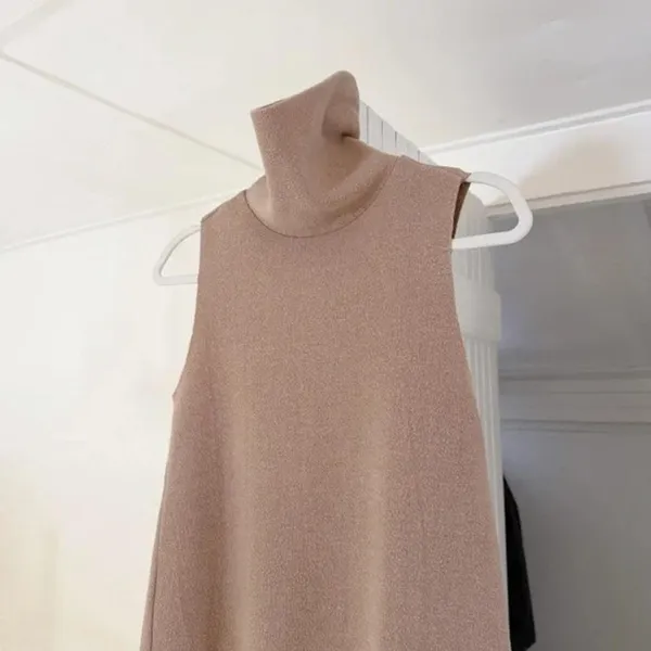 Zara Funnel Neck Sweater Vest in Light Camel Size S - Image 6