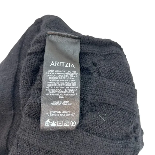Aritzia Babaton Glory Merino Wool Sweater Crewneck Cropped Black Size XS‎ - Image 10