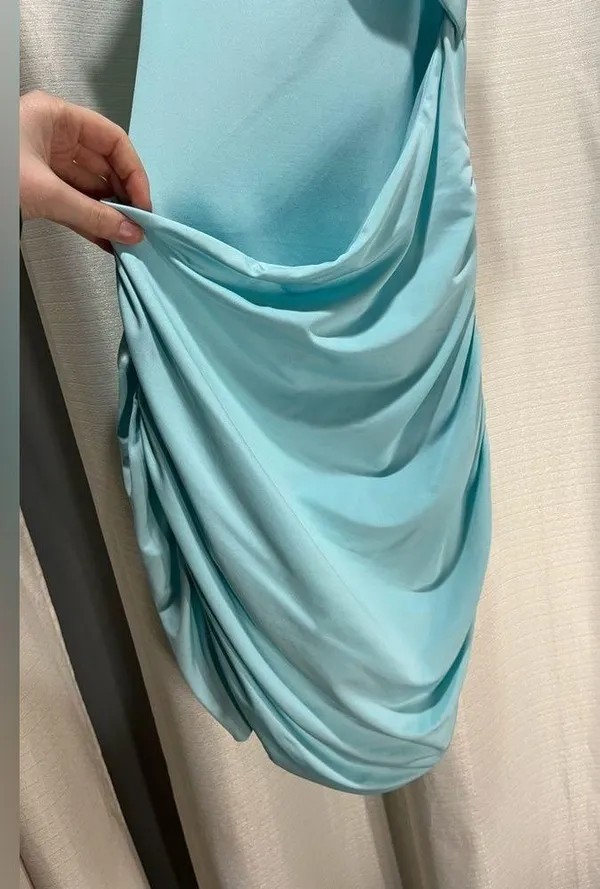 Blue cut out dress - Image 4