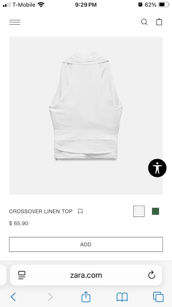 $15* - Zara Linen Top - Image 2