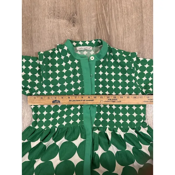 SAHRAAFRA 36 Green Polka Dot Maxi Dress Luxury - Image 4