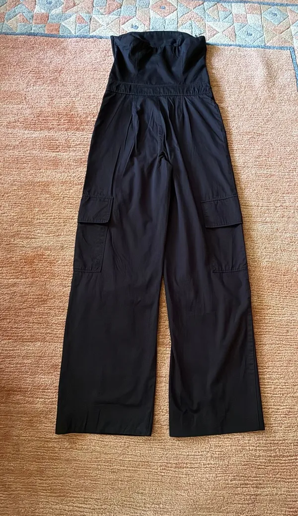 Zara Strapless Cargo Jumpsuit by Zara Black Size XS - Image 12