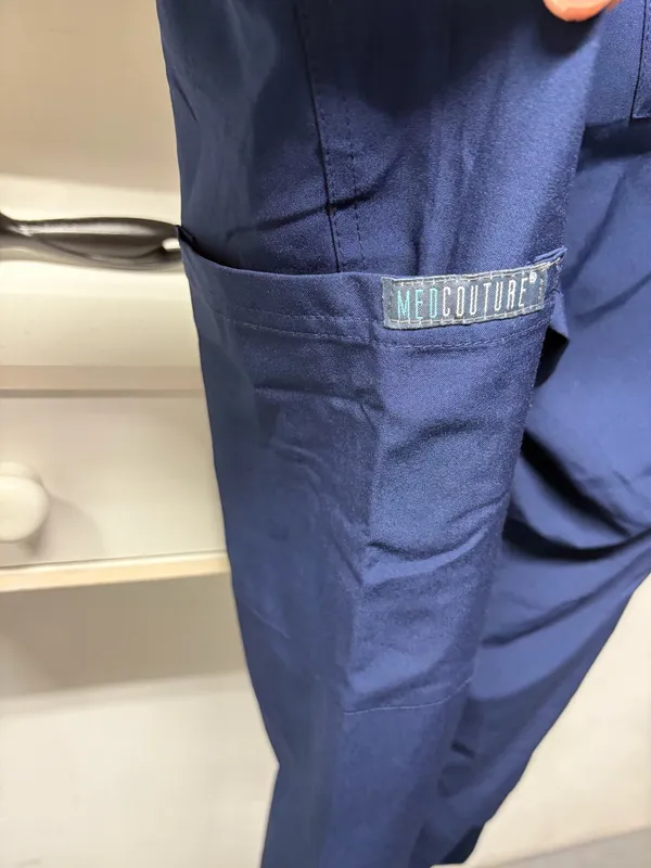 Med Couture Scrub Blue Navy Jogger Pants - Image 3