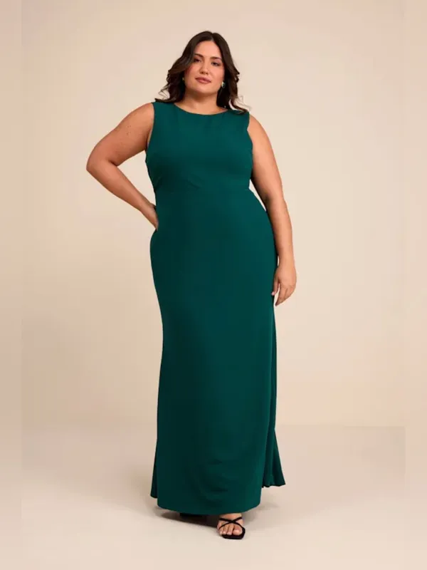 Lulus NWT Women XL Emerald Exquisite Refinement Backless Bow Ruffled Maxi Dress - Image 15