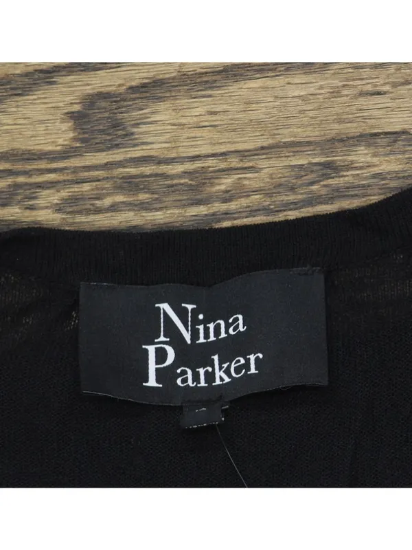 NWT Nina Parker Trendy Lightweight Sheer Sweater-Knit Tank Black Beauty 1X - Image 5