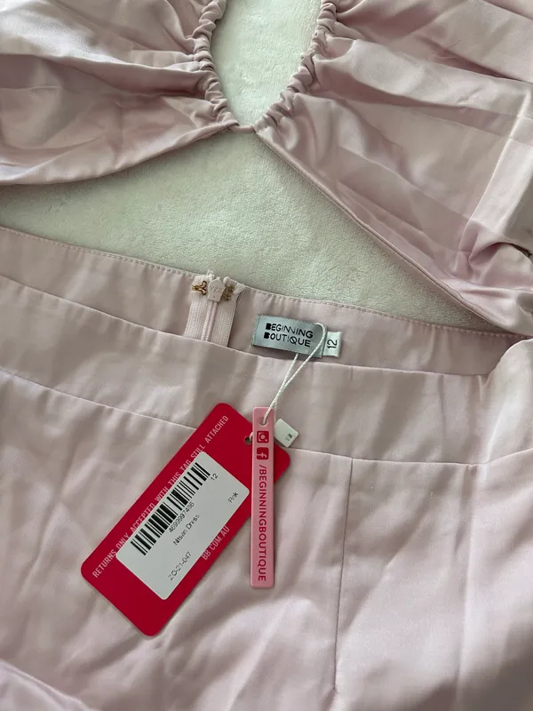 Beginning Boutique Nitsan Dress Pink - Image 5
