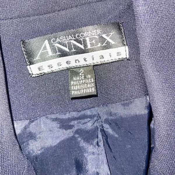 Casual Corner Annex Essentials Blue Business Dress Suit Piece SZ 2 Career Office - Image 11