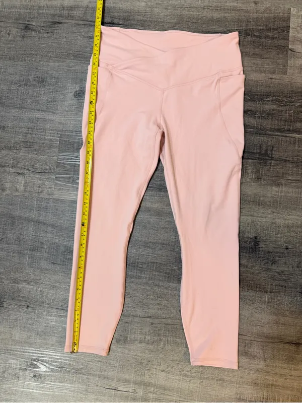 FABLETICS Oasis PureLuxe Crossover 7/8 Legging in Champagne Blush - Image 7