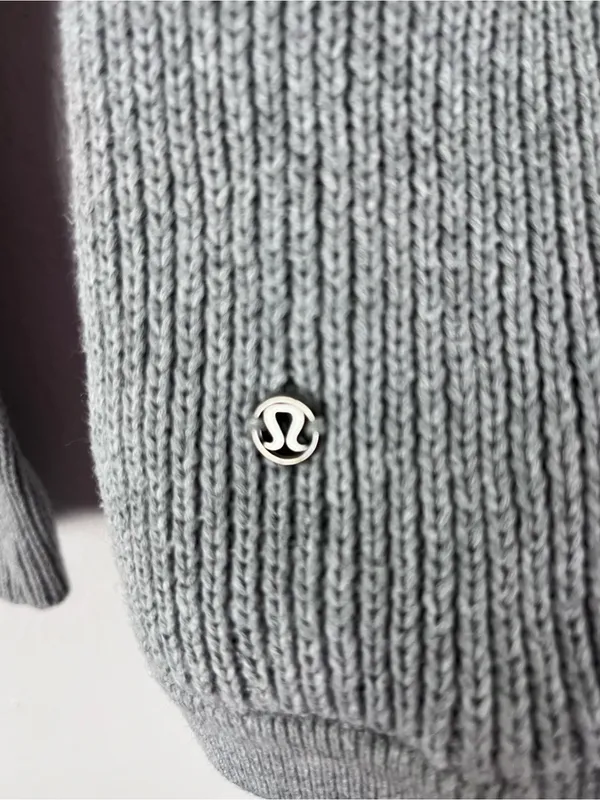 LULULEMON The Sweater The Better Gray Knit Long Sleeves Sweater - Image 3