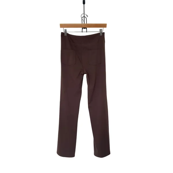 New Keriffe Women’s Medium Brown Straight Leg High Waisted Pants Dark Academia - Image 2