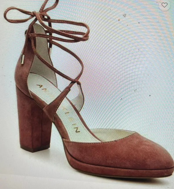 Anne Klein Ganice Tan Pink Platform Lace Up Wrap Around Heels + 🆓🎁 - Image 2