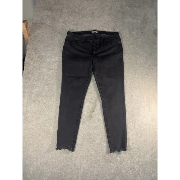 madewell 9in high rise skinny 36 Tall Button‎ Fly Fray - Image 2