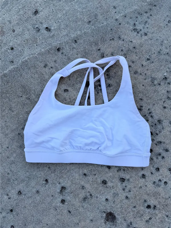 White Lululemon Energy Bra 4 - Image 3
