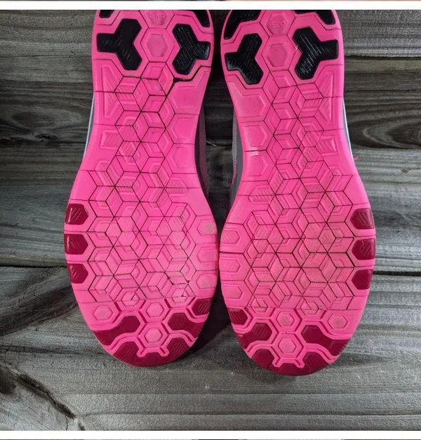 Nike Womens Pink Running Shoes 629496-061 Pink Mesh Sport Lace Up 8.5 - Image 5