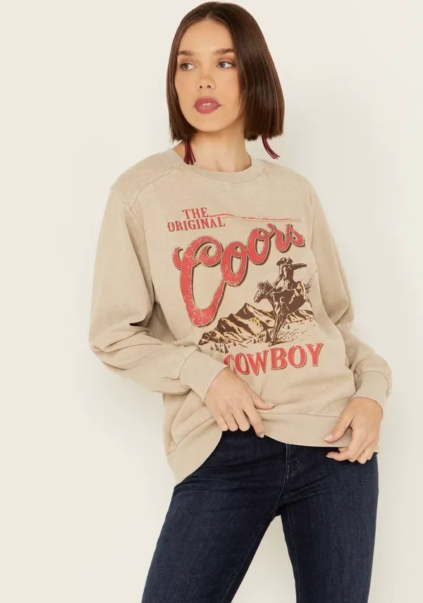 Coors Women'S Og Coors Cowboy Graphic Crewneck Sweatshirt - Image 4