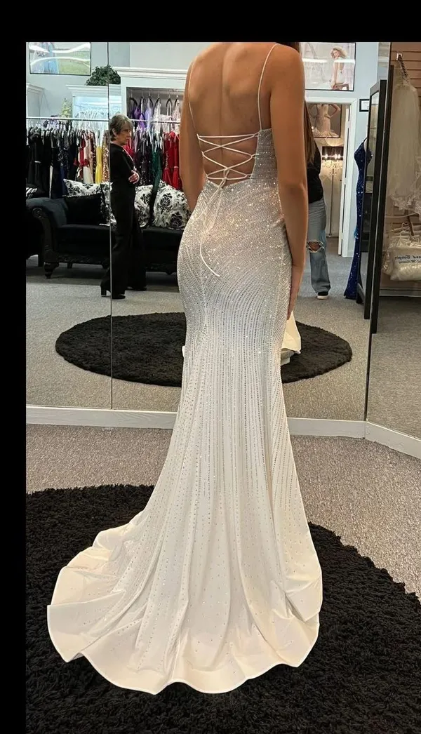 Sherri Hill White Prom Dress - Image 2