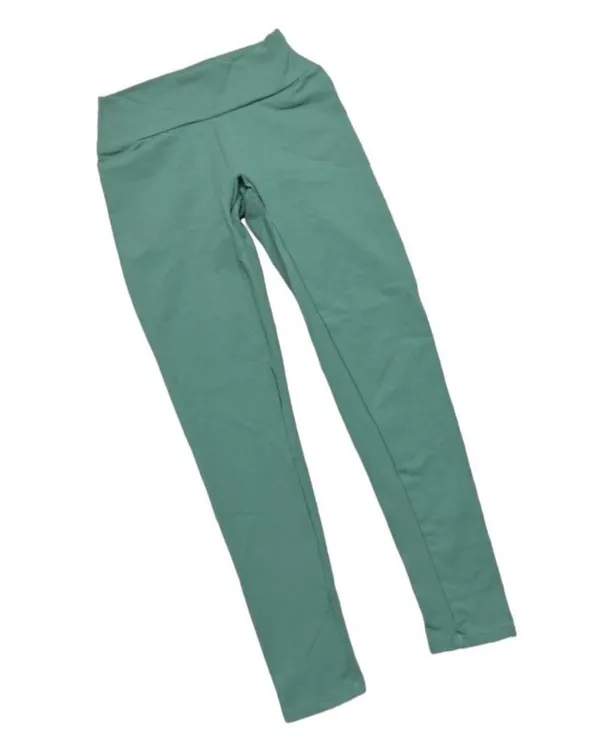 SCULPTING TEXTURELESS SAGE GREEN LEGGING PANTS - Image 5