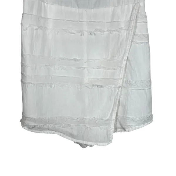 NWT Stolen Hearts Fringe Wrap Romper White Boho Summer Cutout Size M - Image 5
