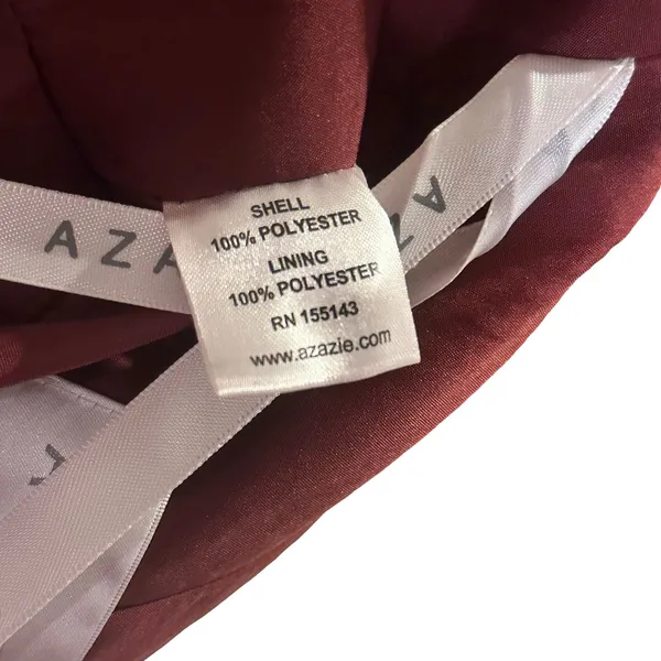 Azazie Rylee Burgundy Chiffon Bridesmaid Dress Size 10 Maxi V-Neck Slit Prom - Image 8