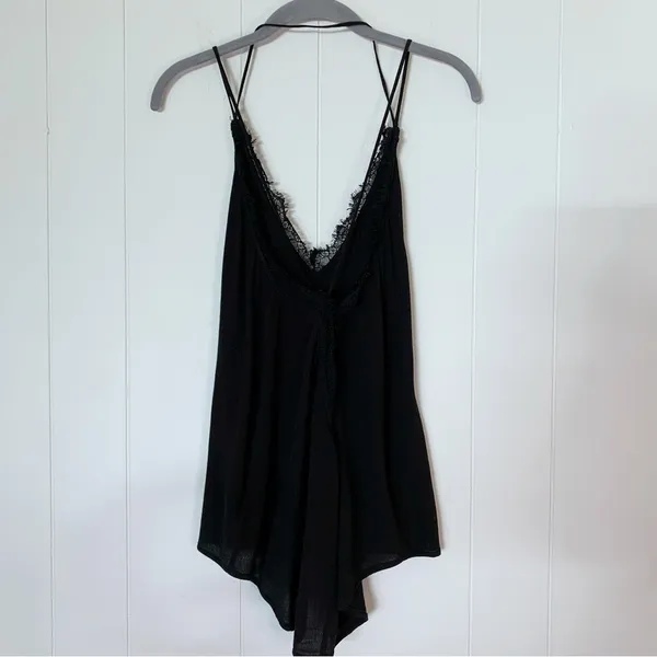 Silence + Noise Black Strappy Tank S - Image 2