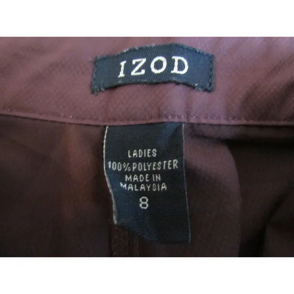 IZOD‎ Performance Pants 8 Burgundy Pink Colorblock Ripstop Hiking Gorpcore - Image 3