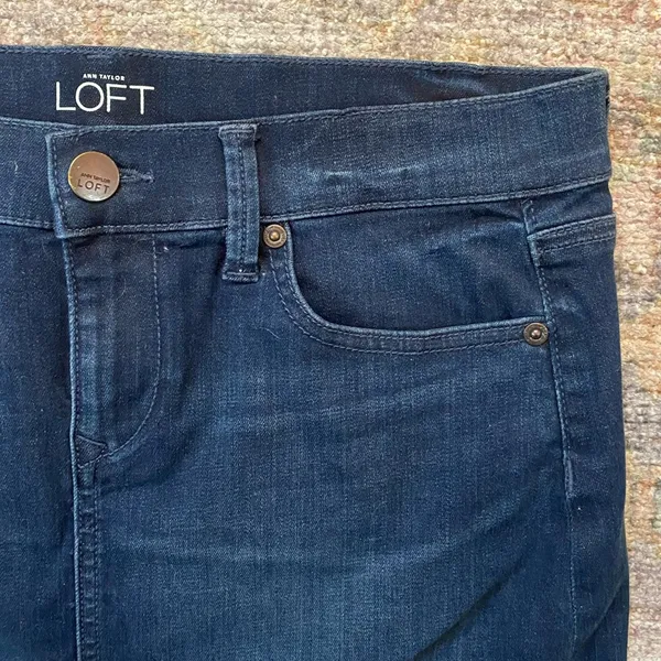 Classic Denim Dark Wash Skirt with Stretch - Image 3