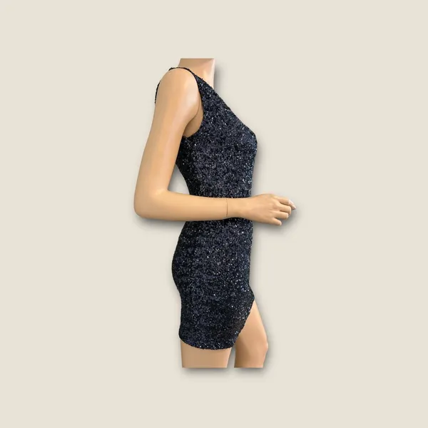 TCEC Blue Sequin Cutout Party  Dress M‎ - Image 3