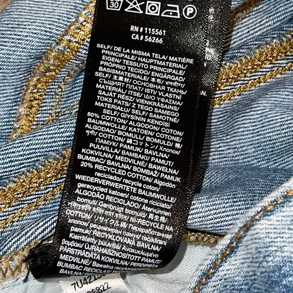 7 For All Mankind Womens Star Panel Easy Straight‎ Button Fly Jeans Blue Size 28 - Image 13