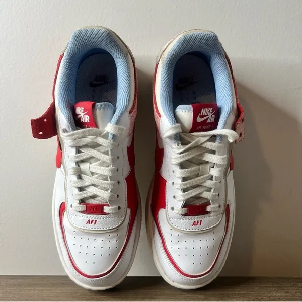 Nike Air Force 1 Low Shadow Cracked Leather Women's Shoe Size 9.5 #276 - Image 6