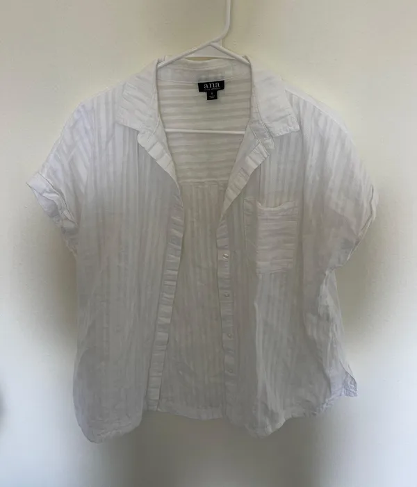 White Button Blouse - Image 2