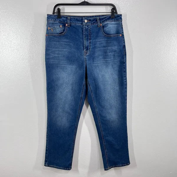 Frye Women's Jeans 10/30 Blue Denim Amari Wash High Rise Straight Leg Casual‎ - Image 2