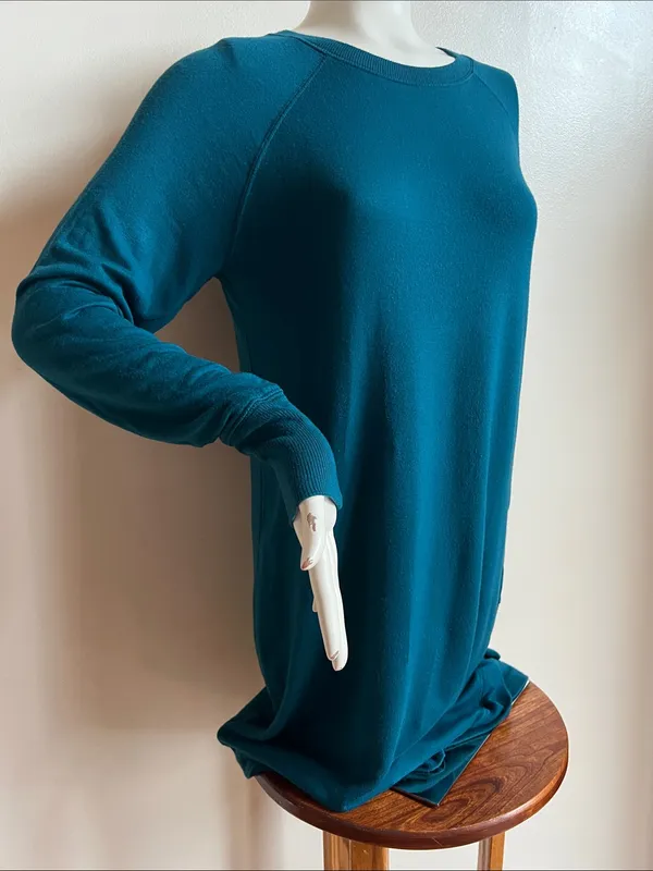 Athleta Teal Long Sleeve Shift Dress - Image 5