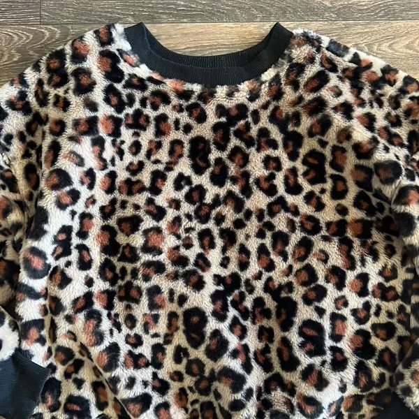 Wild Fable Fuzzy Leopard Sweater - Image 2