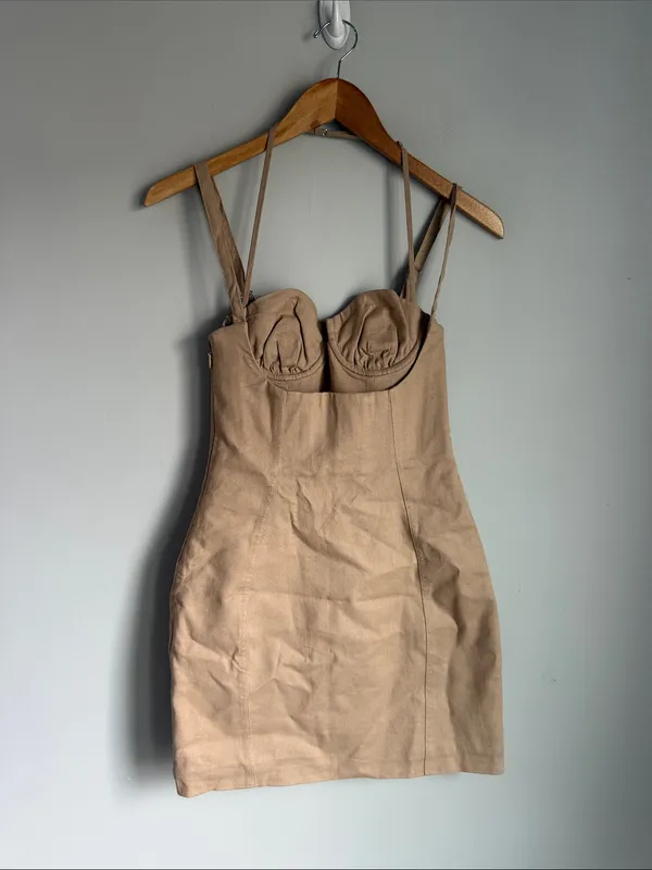 NEW Oh Polly Dovie linen corset mini dress 2 - Image 2