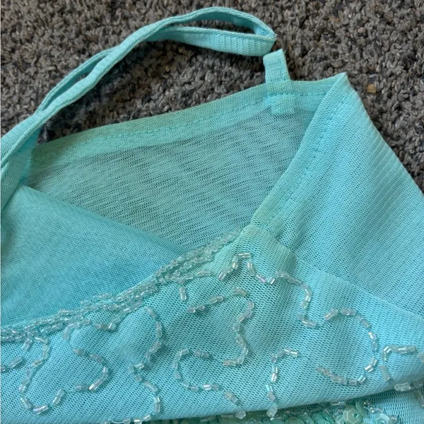 Euro Beaded Tank Top Blue Size M - Image 2